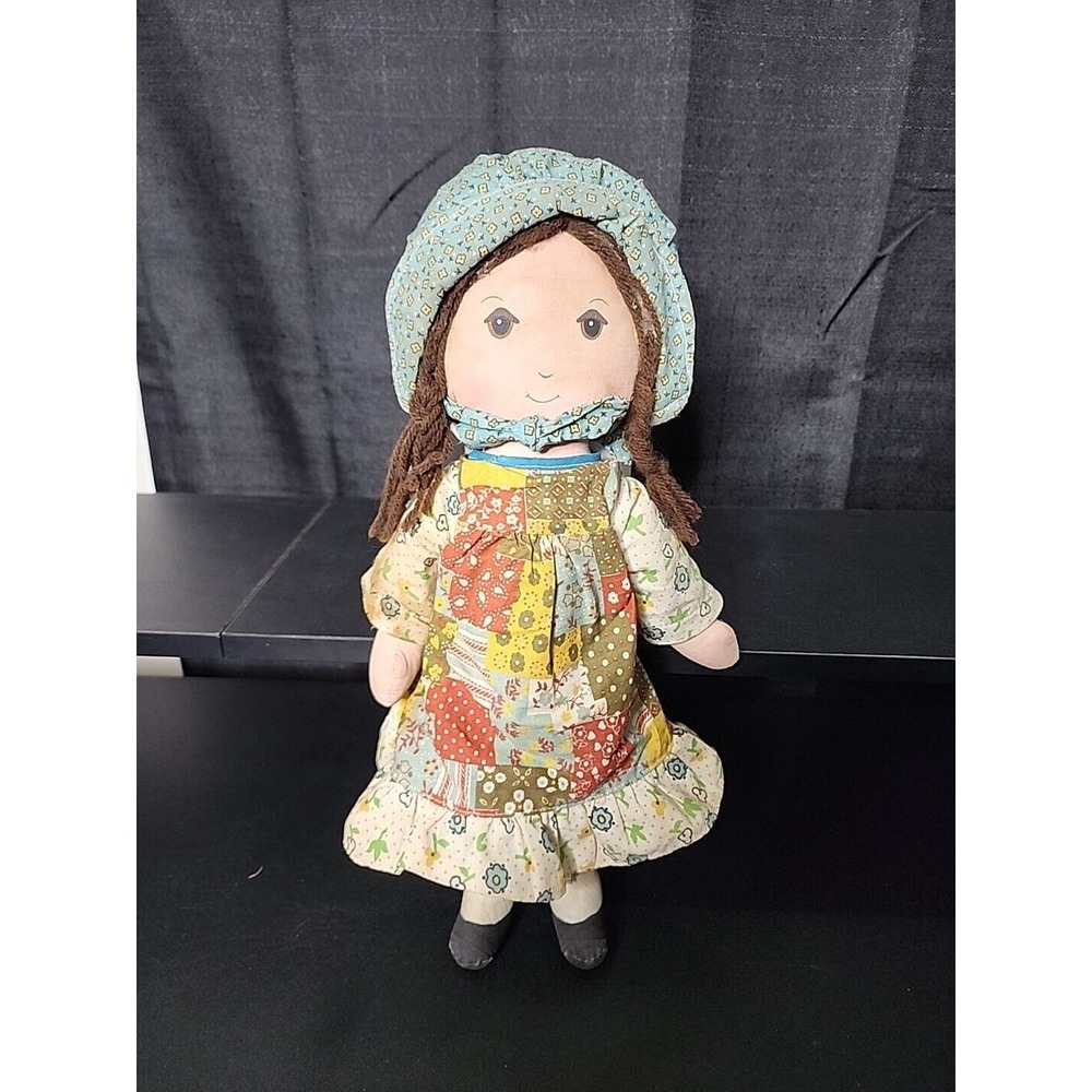 Vintage 1970s Original Holly Hobbie Miniature Rag Doll 15" Knickerbocker Heather - Picture 1 of 8